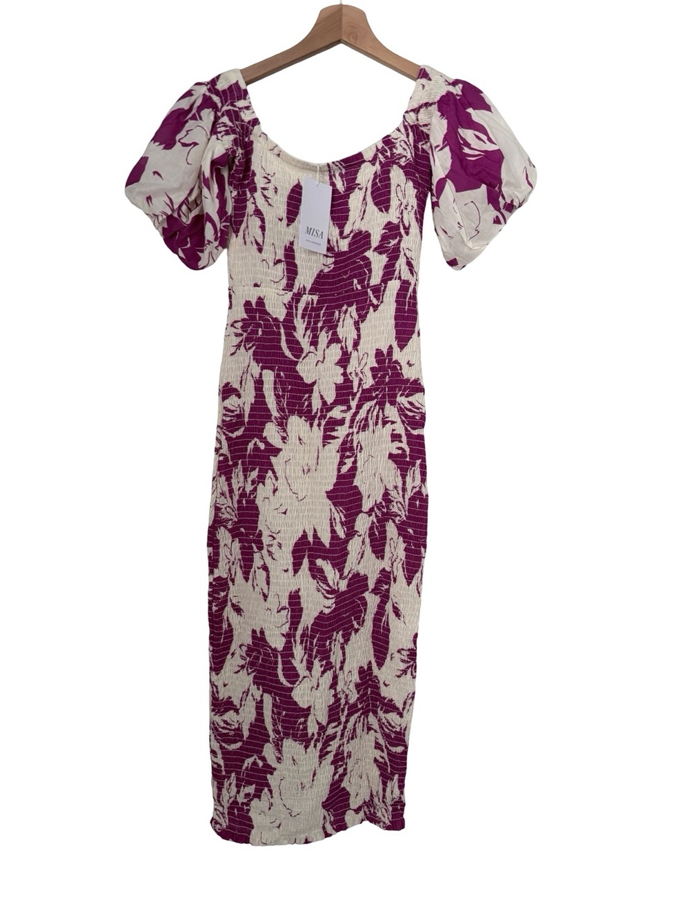 NWT Misa Floral All Over Smocked Dress Sz XS